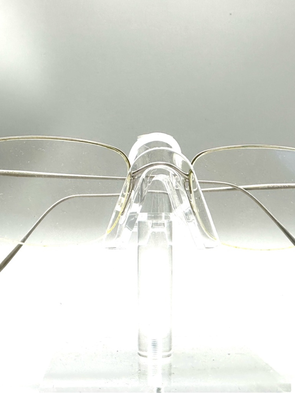Donna Karan New York Eyeglasses Silver Metal Rectangular Frame 6240 045 Japan